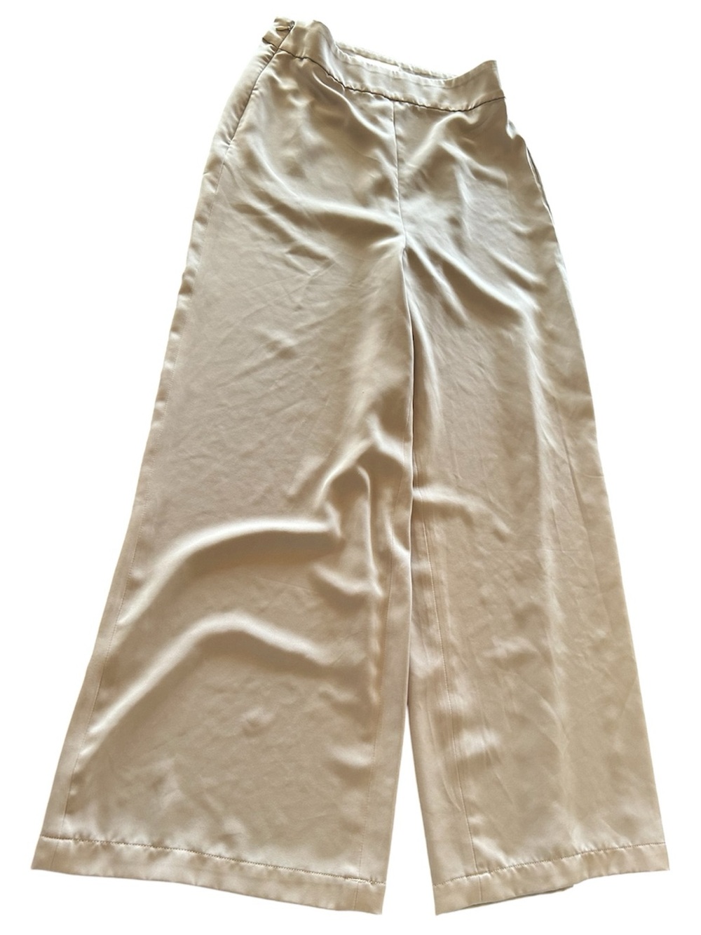Motf wide leg cream pants high waisted